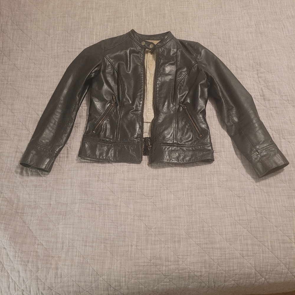 QUEROS 100% COLOMBIAN LEATHER  BLACK JACKET